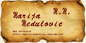 Marija Medulović vizit kartica